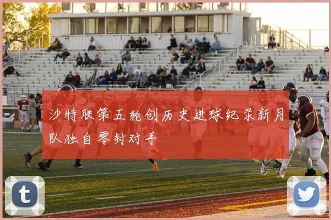 沙特联第五轮创历史进球纪录新月队独自零封对手